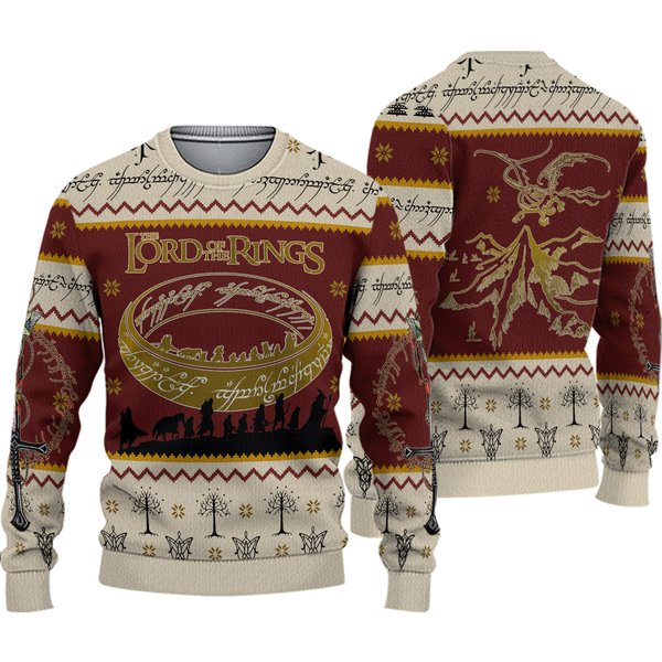 Christmas Lord Of The Rings Ugly Sweater, Hobbit Taters-image