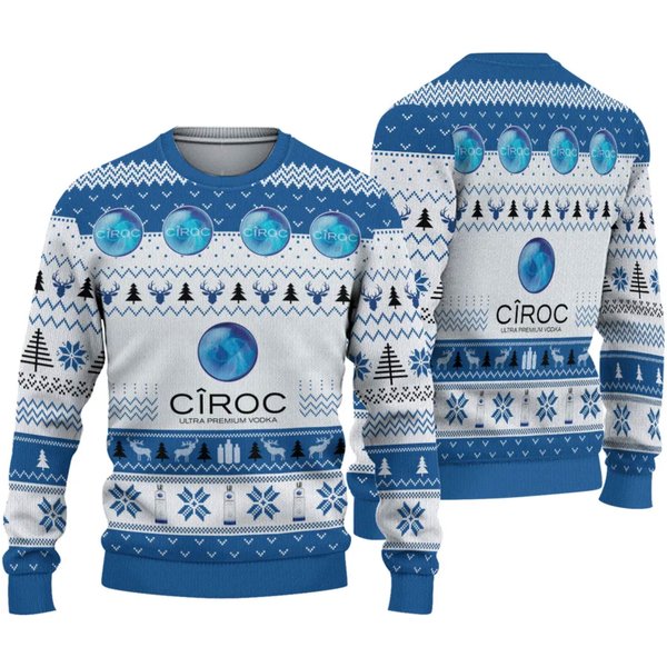Ciroc Ultra Premium Vodka Ugly Christmas Sweater 3D-image