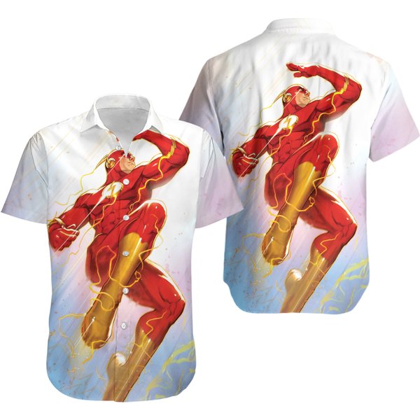 The Flash Amazing Superhero Cartoon Father's Day 3D Hawaii Shirt-image