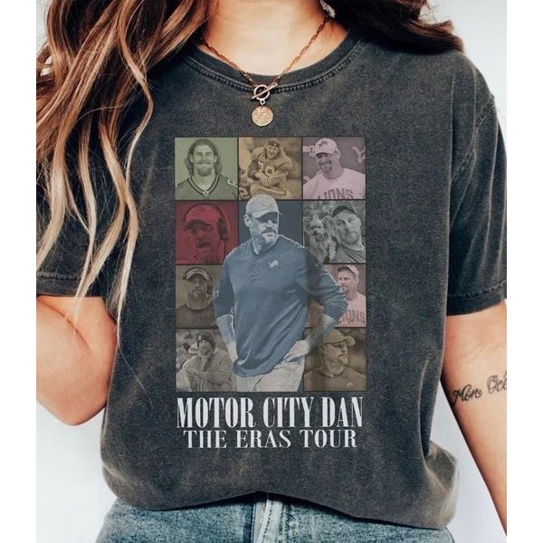 Motor City Dan The Eras T Shirt, Dan Campbell Shirt Unisex Shirt, Football Shirt, Gift For Fans-image