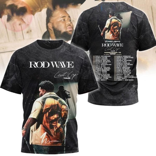 Rod Wave 3D Shirt, Last Lap Tour Hoodie, Moneybagg Yo Toosii 2024 T-Shirt, Rod Wave Concert Sweatshirt, Hip Hop Music Fan Gift-image