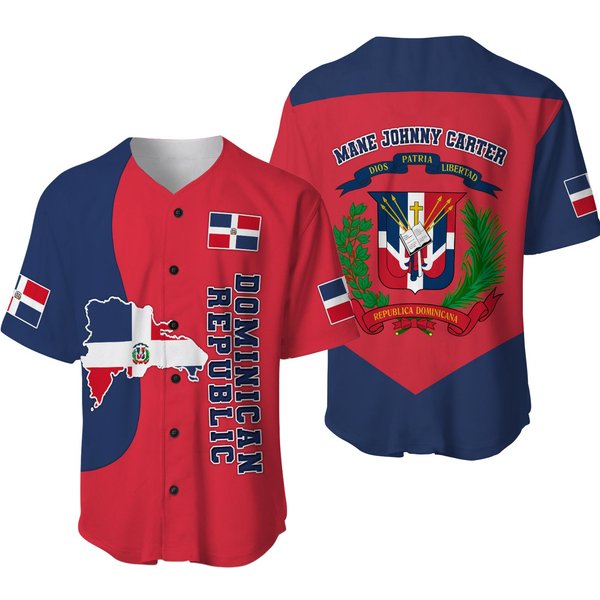 Personalized Dominican Republic 3D Baseball Jersey Shirt-image