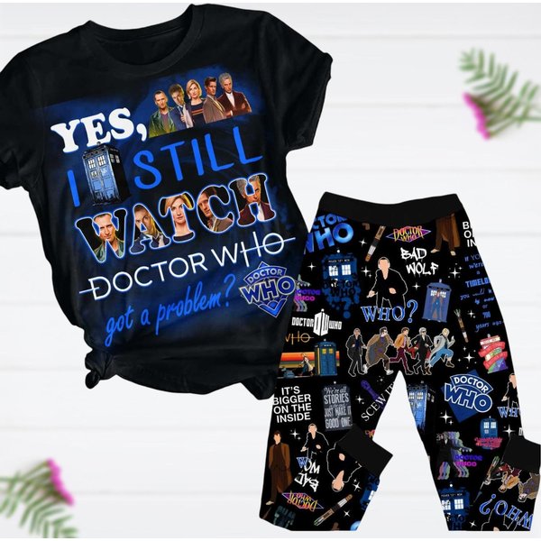 Doctor Who Christmas Pajama Set - Police Box Theme-image