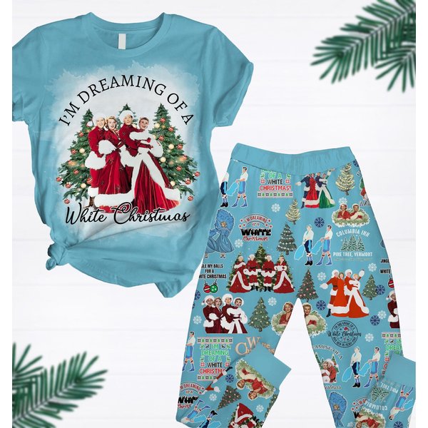 White Christmas Pajamas, White Christmas Movie Pajamas Set-image