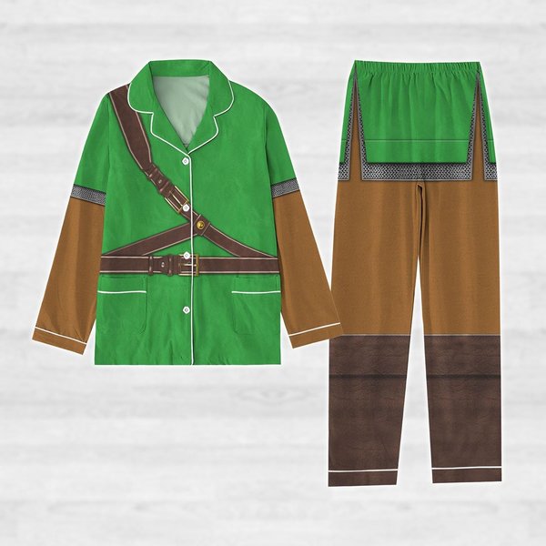 Link Legend Of Zelda Cosplay Pajamas, Link Zelda Pajamas Set-image