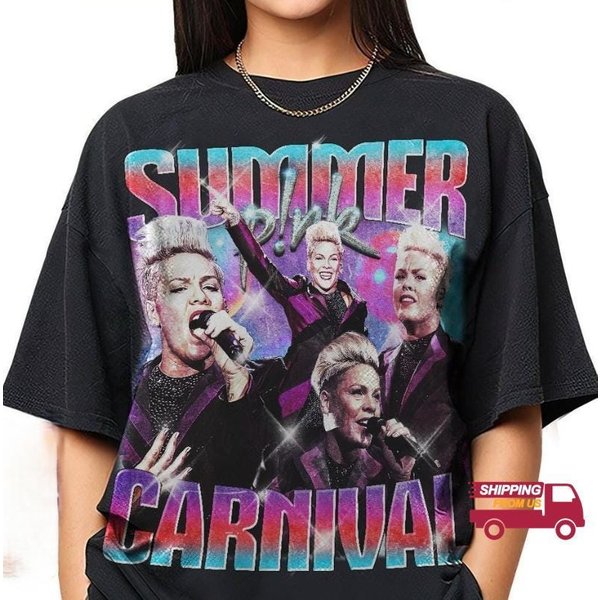 Pink Singer Summer Carnival 2024 Tour Shirt, Trustfall Album Shirt, Pink Singer Tour Shirt-image