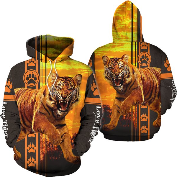 Love Tiger 3D Printed Hoodie Joggers Sets - Elwy-20-image