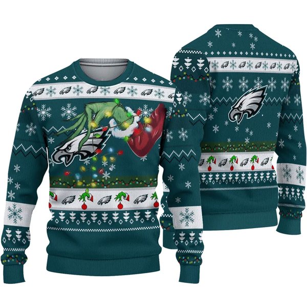 Philadelphias Eaglee Grin Football Christmas Ugly Sweater Sweatshirt-image