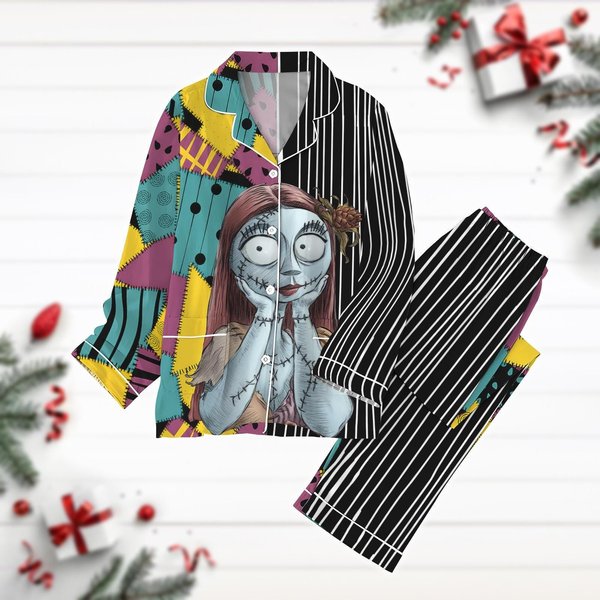 Sally Costume, Sally Pajamas Set, Nightmare Before Christmas Cosplay Pajamas-image