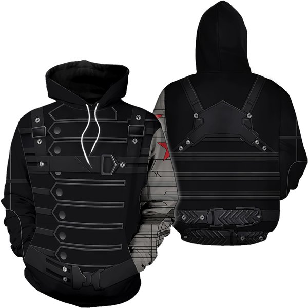 Buckyy Bn Barnes Winter Soldier Full Over Print 3D Hoodie-image
