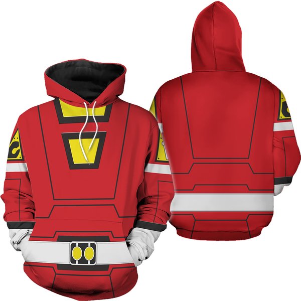 Halloween Red Power Rangers Costume 3d Hoodie Jogger Sets