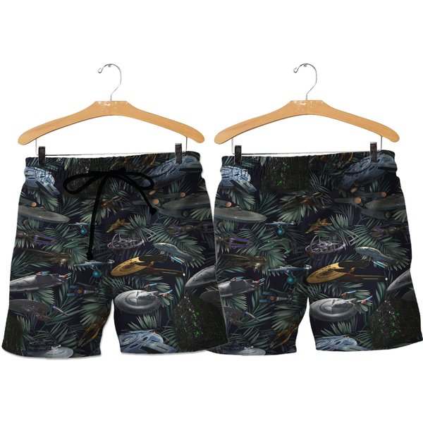 Starships Shorts, Starships Hawaiian Shorts-image