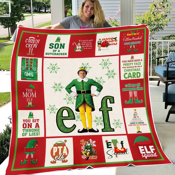 Buddy The Elf Santa Fleece Blanket, Buddy The Elf Blanket-image