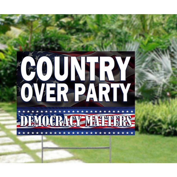 Country Over Party, Democracy Matters Lawn Sign-image