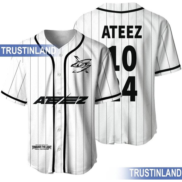 Ateez Custom Baseball Jersey, Custom Birthday Name Member Ateez Jersey-image