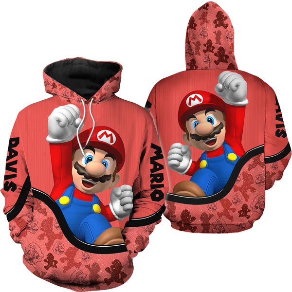 Mario Hoodie/Leggings, Super Mario Hoodie, Video Game Hoodie-image
