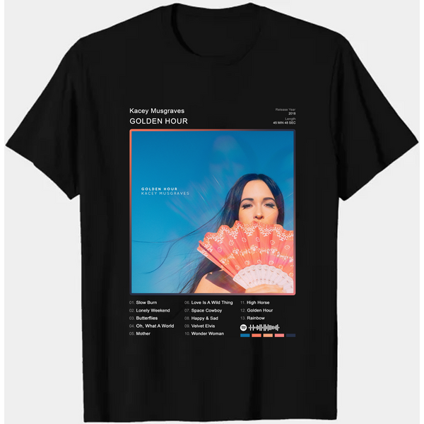 608 Kacey Musgraves - Golden Hour Tracklist Album T-Shirt T-Shirts-image