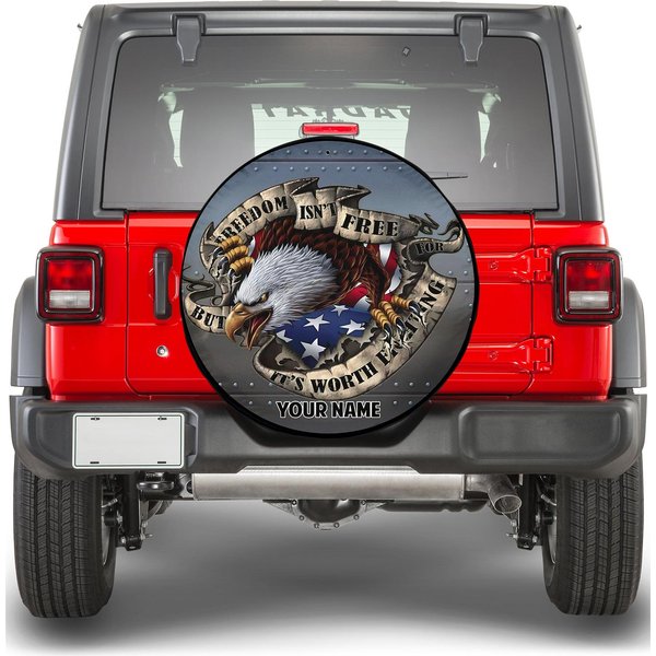 Customized Eagle Spare Tire Cover American Patriot Gift American Eagle Wheel Cover-image