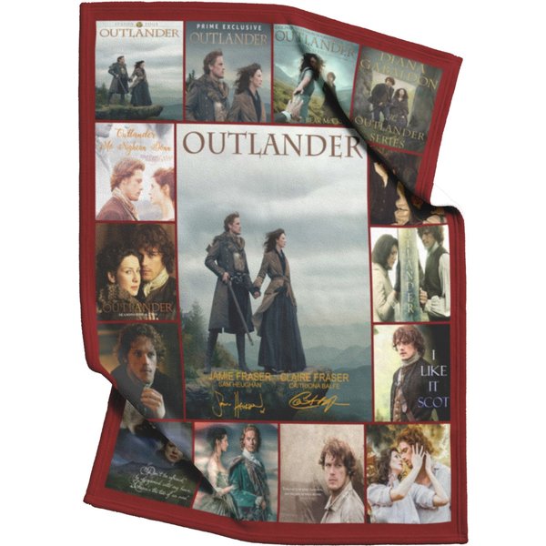 Outlander Tv Series Blanket, Jamie Fraser Claire Fraser Fleece Blanket, Birthday-image