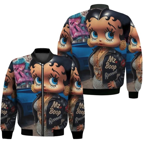 90S Betty Boop Women's Bomber Jacket-image