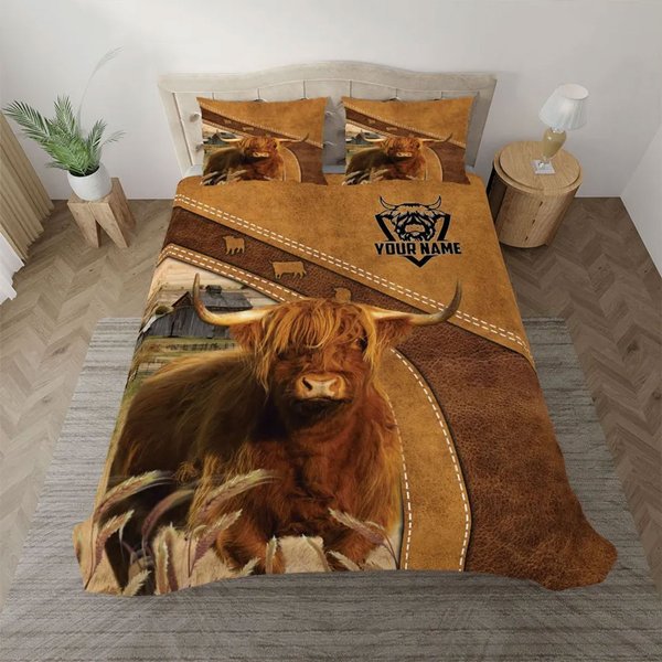 Highland Cattle Customized Bedding Set-image