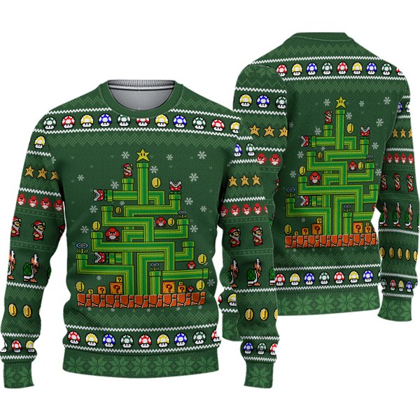 Super Mario Ugly Sweater, Characters Xmas Sweater-image