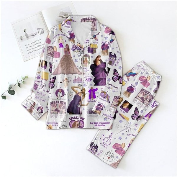 Taylor Swift Lavender Pajama Set For Women-image