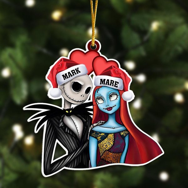 Personalized Nightmare Christmas 2024 Ornament, Skeleton Customized 2024 Christmas Tree Decor-image