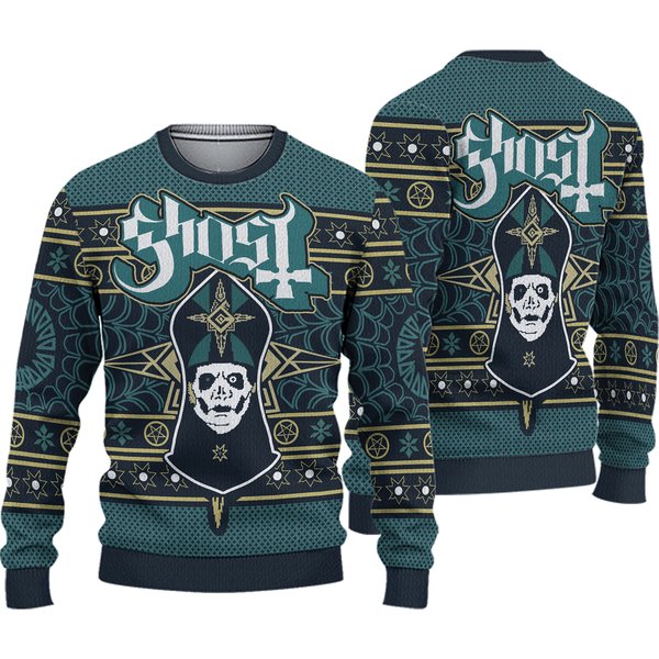 Ghost Band Ugly Christmas Sweater