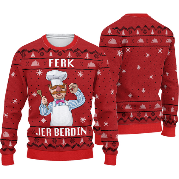 Swedish Chef Christmas Ugly Sweater, The Muppet Show Christmas