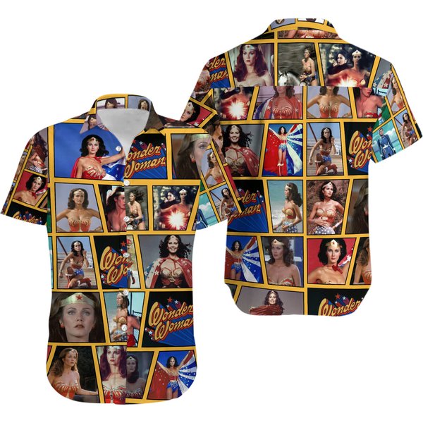 Wonder Woman Lynda Carter Hawaiian Shirt (Aop), Classic Tv, Wonder Woman-image