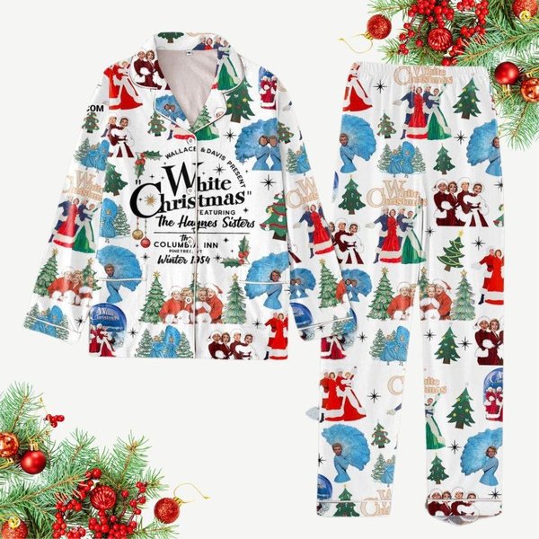 White Christmas Pajamas Set, White Christmas Movie 1954 Pajamas