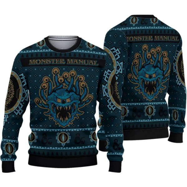 Dungeons & Dragons Monster Manual Ugly Christmas Sweater-image