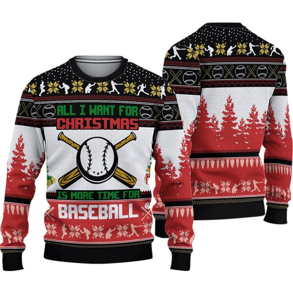 Baseball Ugly Christmas Sweater Knitted Ugly-image