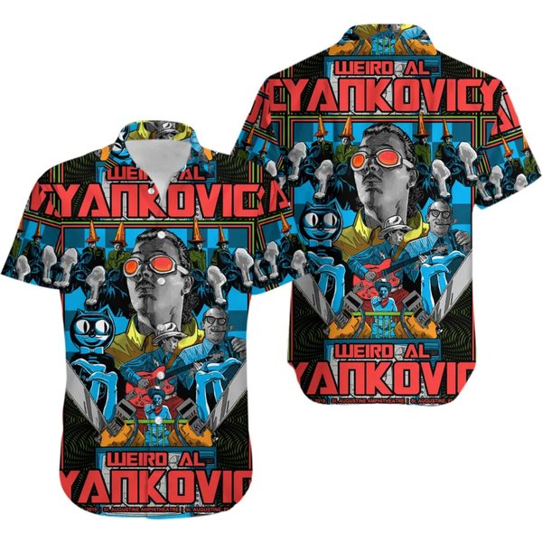 Vintage Weird Al Yankovic Hawaii Tshirt, Song Writer Hawaiian-image
