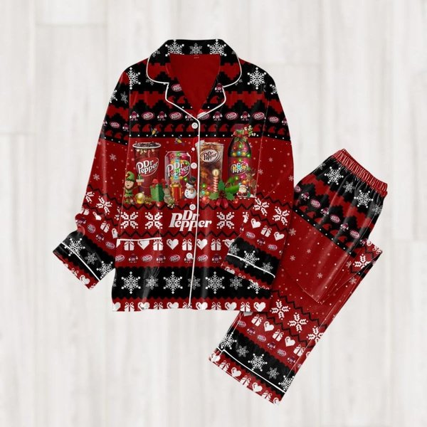 Dr Pepper Christmas Pajamas For Women-image