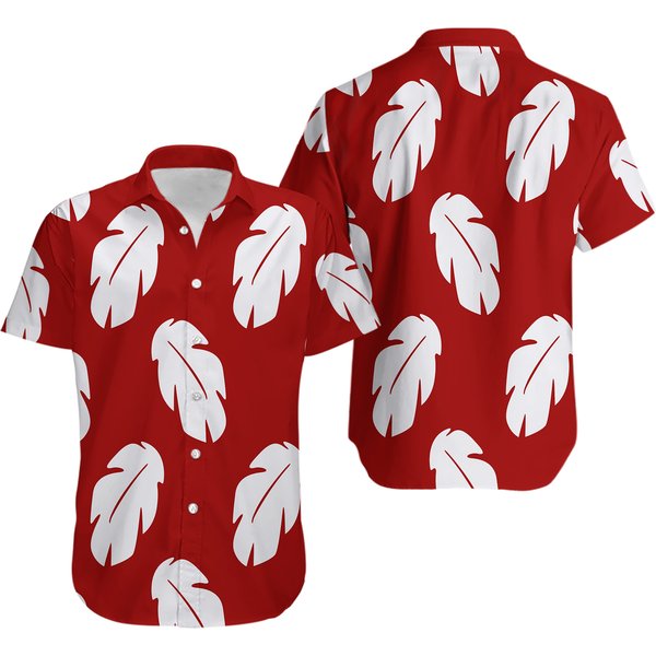 Lilo Floral Leaves Hawaiian Hawaii Aop Summer Beach 3D Hawaii Shirt-image