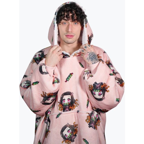 Kamado Neko Demon Blanket Hoodies, Gifts For Friends, Xmas Gifts