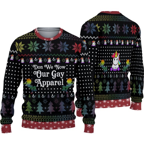 Lgbt Don't We Now Our Gay Apparel Ugly Christmas Sweater