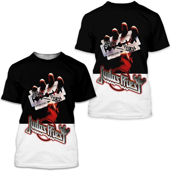Fashion Hip Hop Rock Judas Priest Band 3D T-Shirt-image