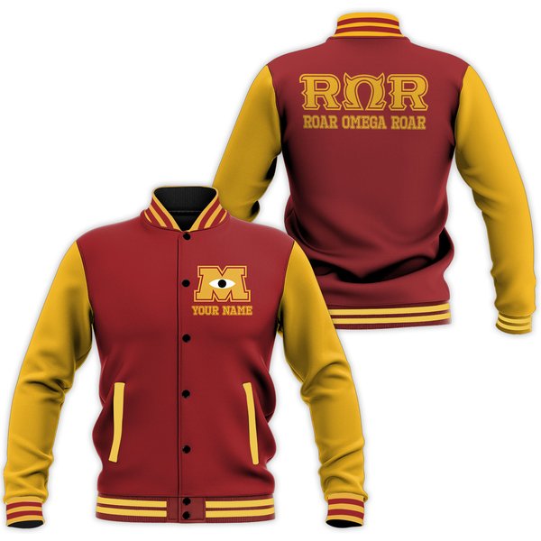 Custom Monster University Ror Basic Varsity Jacket, Baseball Outfit-image