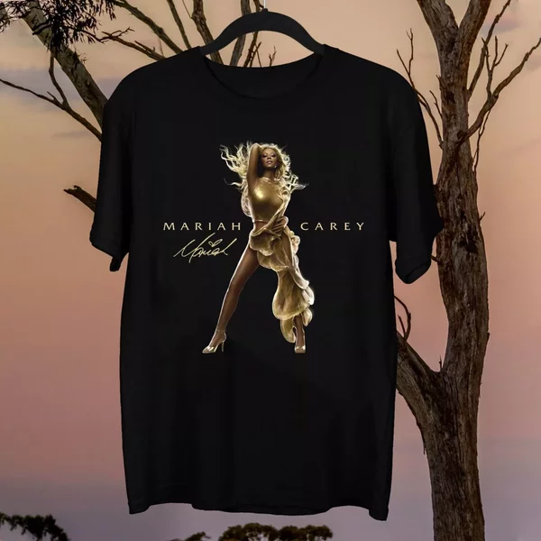 New Mariah Carey Cotton Black T-Shirt-image