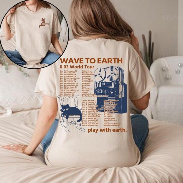 Wave To Earth 0.03 Tour 2024 T-Shirt - Kpop Merch Band Design-image