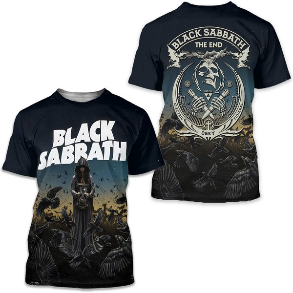 Black Sabbath The End For Men And Women Short Sleeve 3D T-Shirt-image