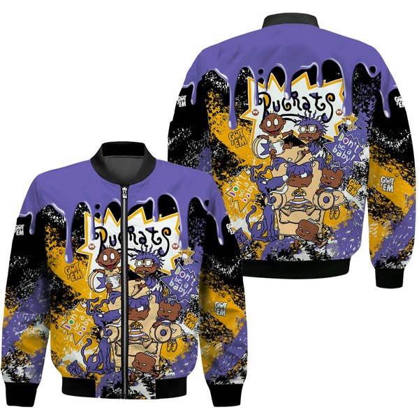 Shirt To Match Jordan 7 Se Afrobeats - Melanin Rugrats Kids 90's Got Em - Afrobeats 7s Gifts Unisex Matching 3d Bomber