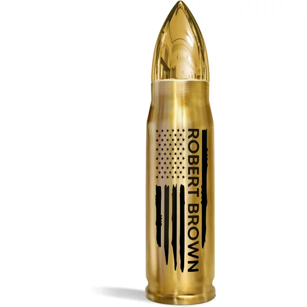 Unique Gift For Husband Dad Grandpa Flag Name Personalized Bullet Tumbler-image