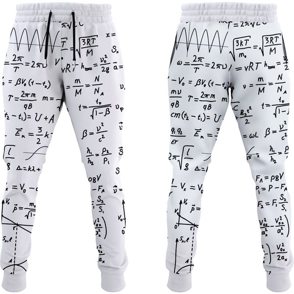 Girl's Maths Numbers Pants Men's Maths Numbers Joggers