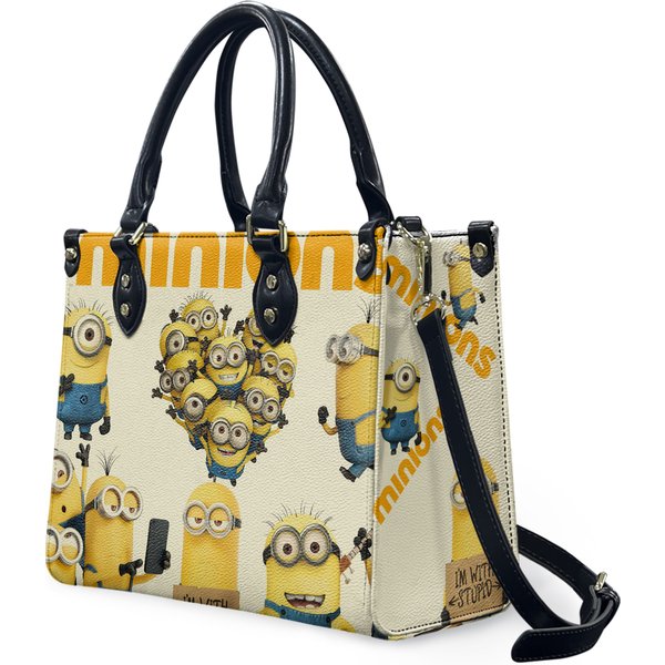 Minions Leather Handbag - Stylish Minions Accessory-image