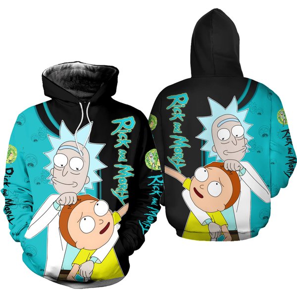 Rick And Rickandmorty Hoodie, Movie Rick And Rickandmorty 3D Hoodie-image
