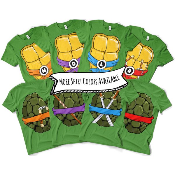 Ninja Turtle Costume Shirts For Groups Easy Halloween Costumes 2024 For Friends Family Groups Couples-image